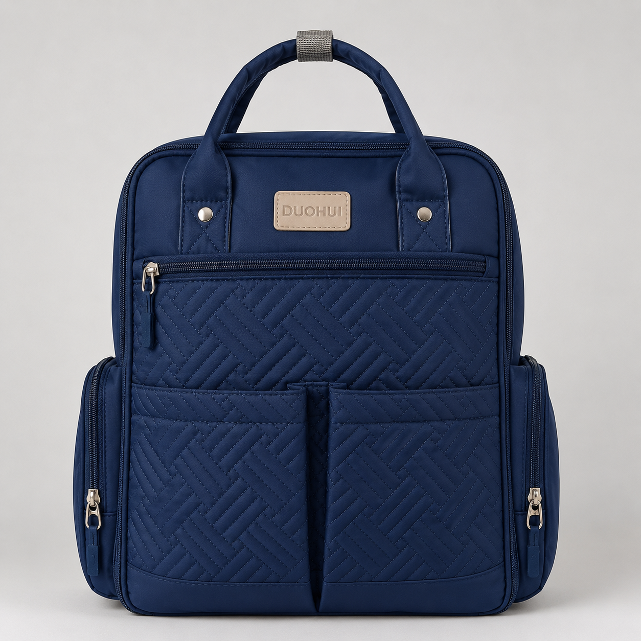 ⚪ Pañalera Duohui Mochila Acolchada – Bolso Maternal Multifuncional | Azul Marino