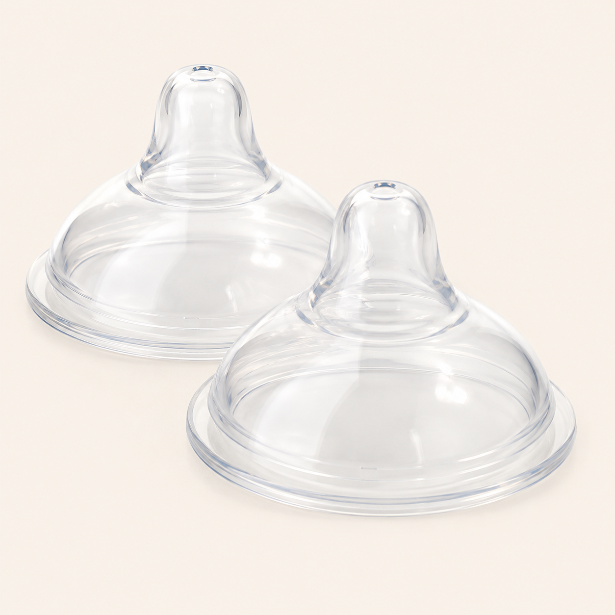 Tetinas de Silicona Boca Ancha Only Baby – Pack x2 | Libre de BPA | 3+ Meses