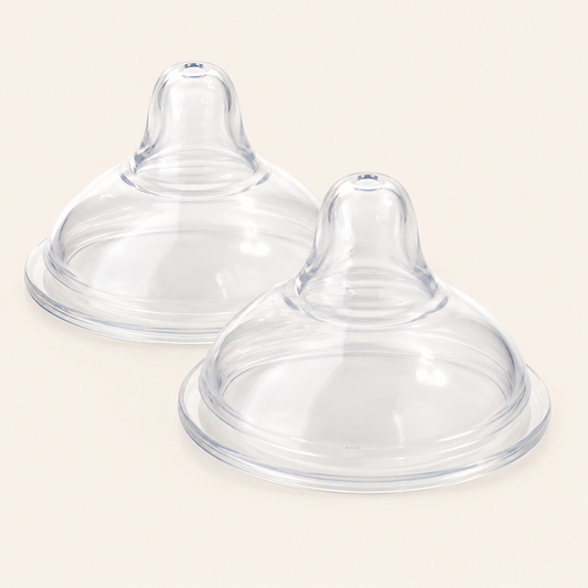 Tetinas de Silicona Boca Ancha Only Baby – Pack x2 | Libre de BPA | 3+ Meses