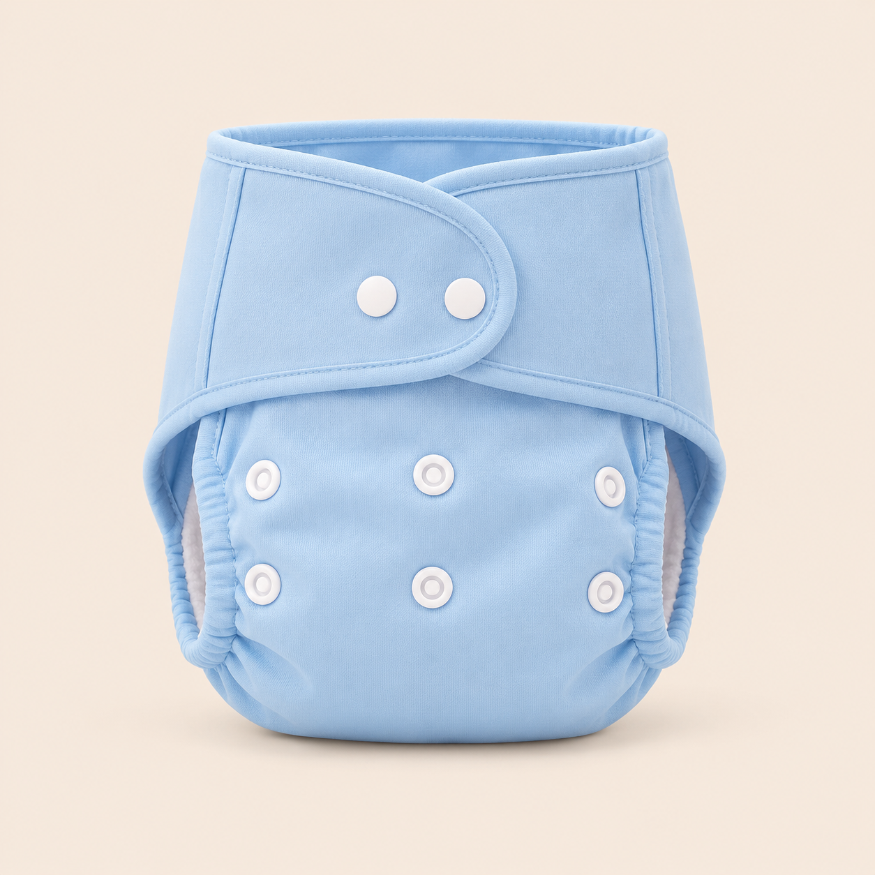 Pañal de Tela Reutilizable Azul | Ajustable 0–24 Meses | Broches + Velcro | Mara Baby