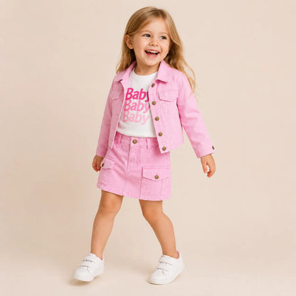 CONJUNTO TIPO DENIM 3 PIEZAS