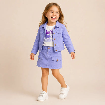 CONJUNTO TIPO DENIM 3 PIEZAS