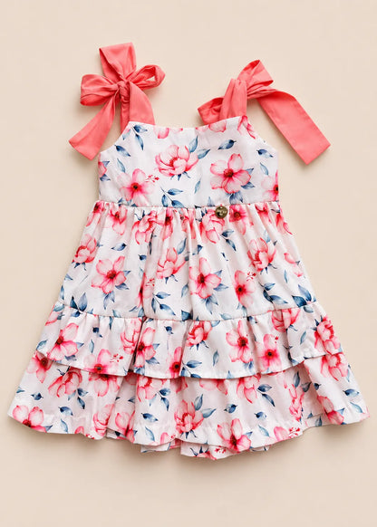 VESTIDO FLORAL CON TIRAS AJUSTABLES