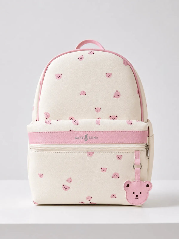 PAÑALERA DE LUJO TEDDY EN CUERO VEGANO - ROSADA