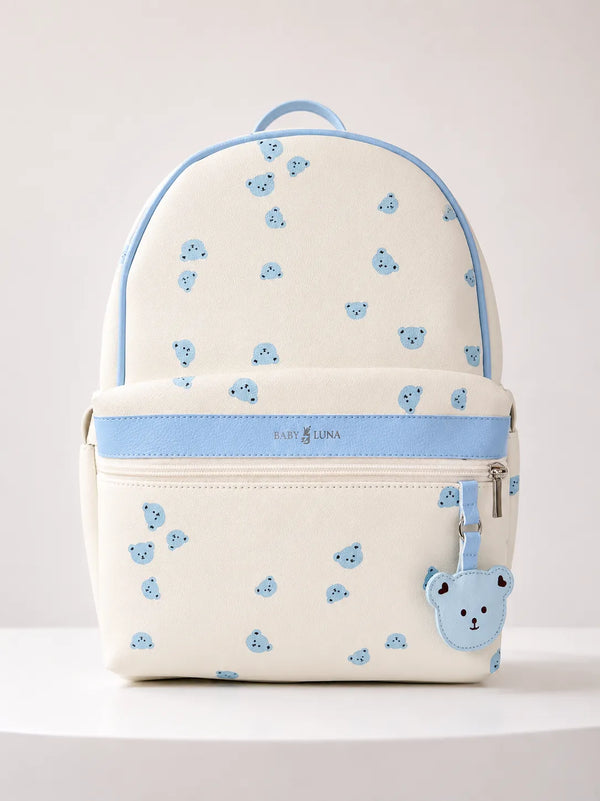 PAÑALERA DE LUJO TEDDY EN CUERO VEGANO - AZUL