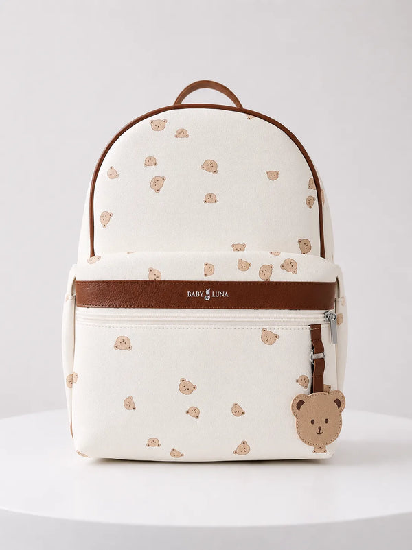 PAÑALERA DE LUJO TEDDY EN CUERO VEGANO - CAFE