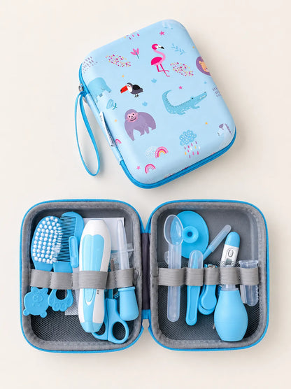 KIT DE ASEO COMPLETO CON ESTUCHE AZUL