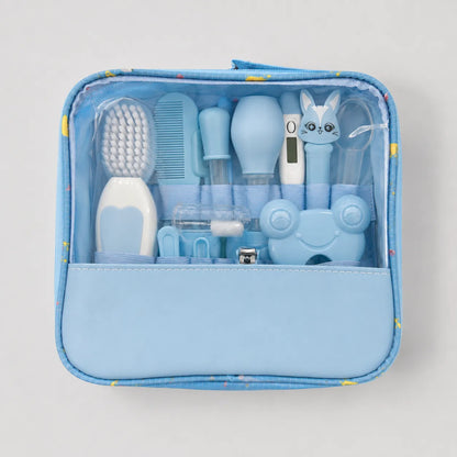KIT DE CUIDADO E HIGIENE PARA BEBÉ - SET COMPLETO DE ASEO INFANTIL - AZUL