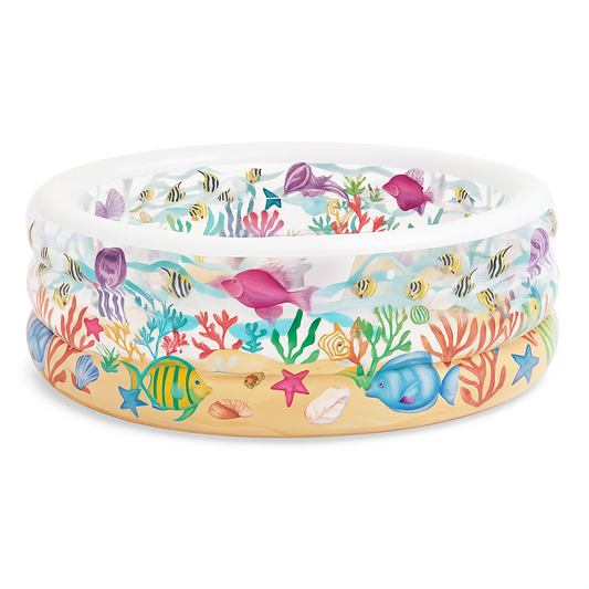 PISCINA INFLABLE MUNDO MARINO