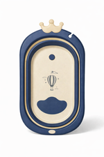 BAÑERA PLEGABLE CORONA AZUL REY