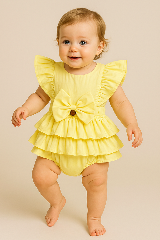 PELELE BABY AMARILLO CON LAZO