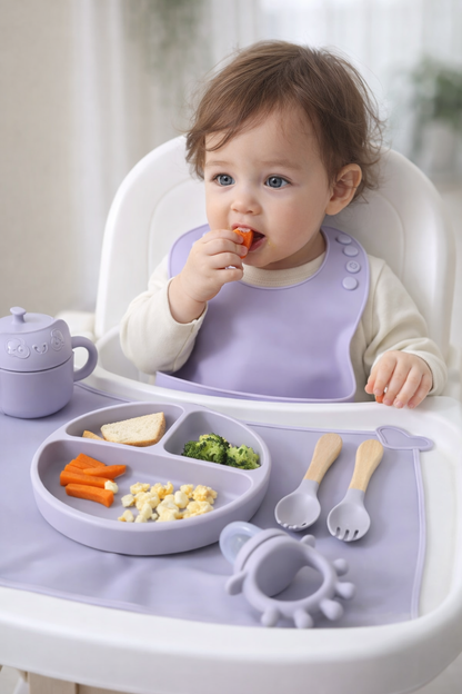 SET DE ALIMENTACIÓN COMPLEMENTARIA 9 PIEZAS LILA