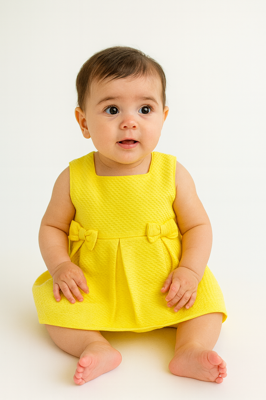 VESTIDO TEXTURIZADO CON LAZOS