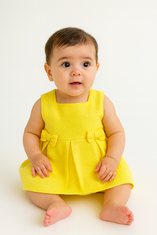 VESTIDO TEXTURIZADO CON LAZOS