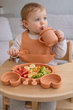 SET DE ALIMENTACIÓN COMPLEMENTARIA CANGREJO COLOR  TERRACOTA