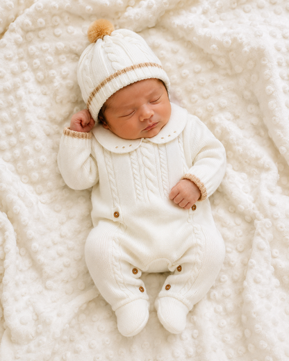 SET MARA TEJIDO PREMIUM - ELEGANCIA Y SUAVIDAD - COLOR BLANCO