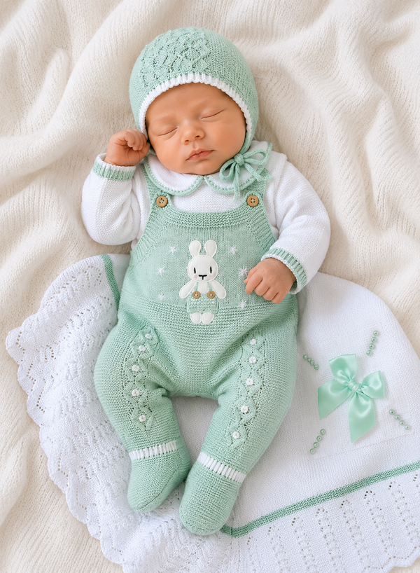 SET MARA TEJIDO PREMIUM - DISEÑO ELEGANTE Y CLASICO - COLOR VERDE