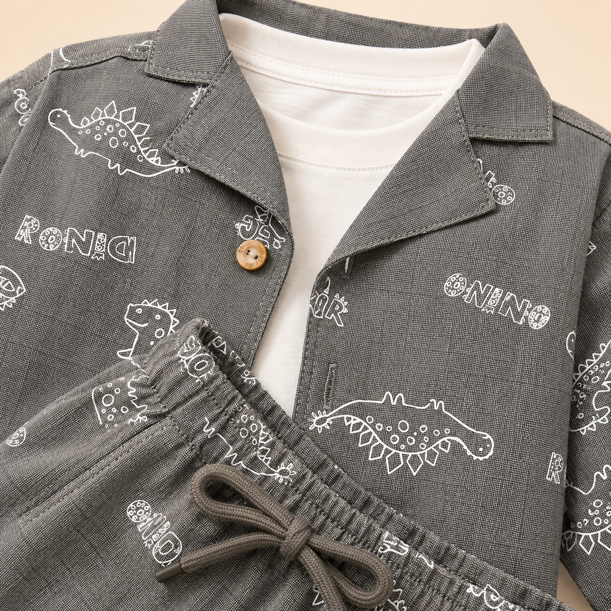 ⭕️ CONJUNTO 3 PIEZAS- JOY BABY - GRIS