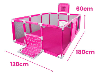 CORRAL DE JUEGOS CON PELOTAS FUCSIA