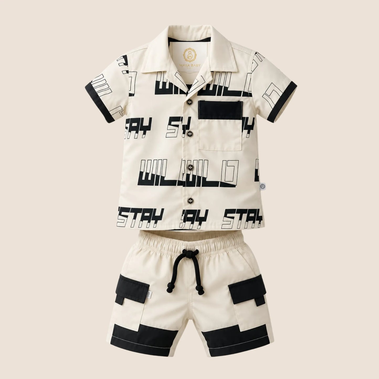 CONJUNTO 3 PIEZAS STAY WILD- BEIGE