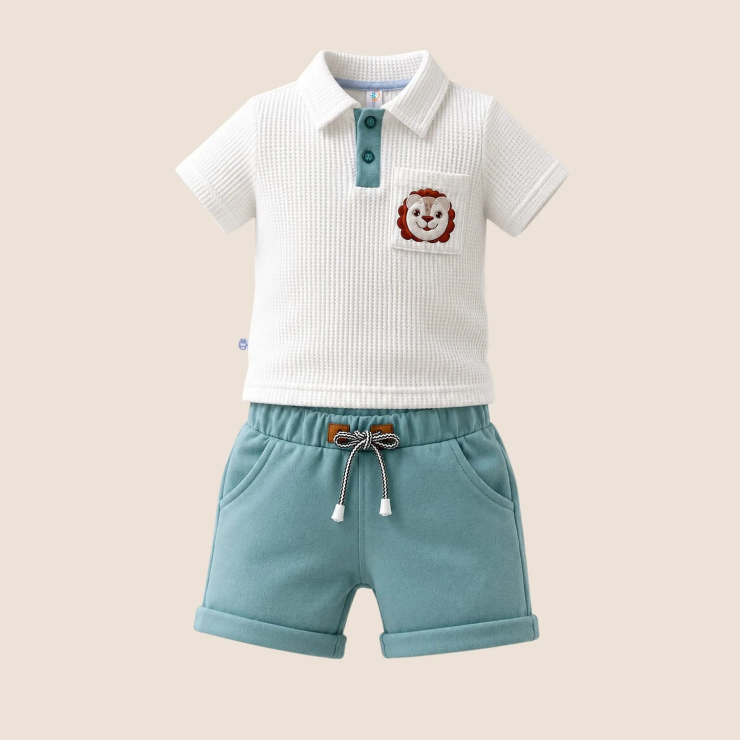 CONJUNTO INFANTIL POLO LEONCITO  VERDE