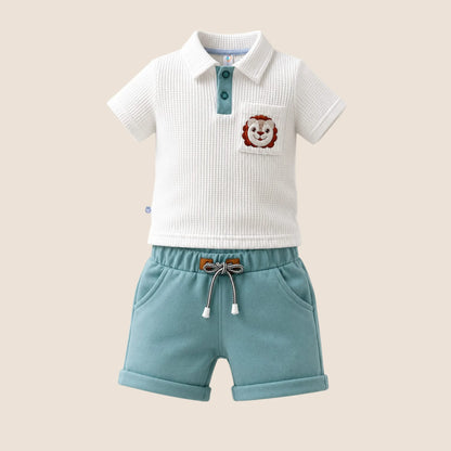 CONJUNTO INFANTIL POLO LEONCITO  VERDE