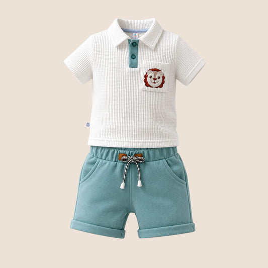 CONJUNTO INFANTIL POLO LEONCITO  VERDE