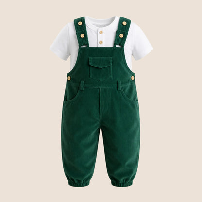 OVEROL PANTALÓN PANA VERDE BEBÉ FELIZ