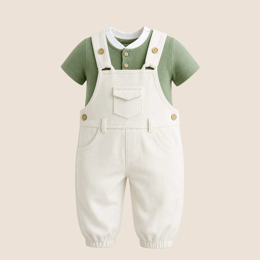 OVEROL PANTALÓN PANA BEIGE BEBÉ FELIZ