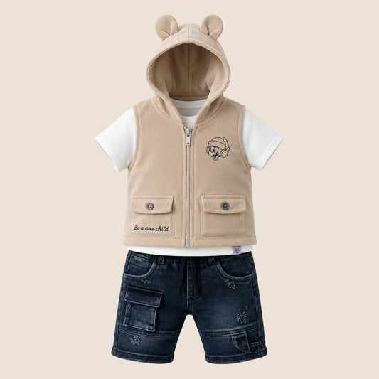 CONJUNTO 3 PIEZAS CON CHALECO