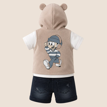 CONJUNTO 3 PIEZAS CON CHALECO