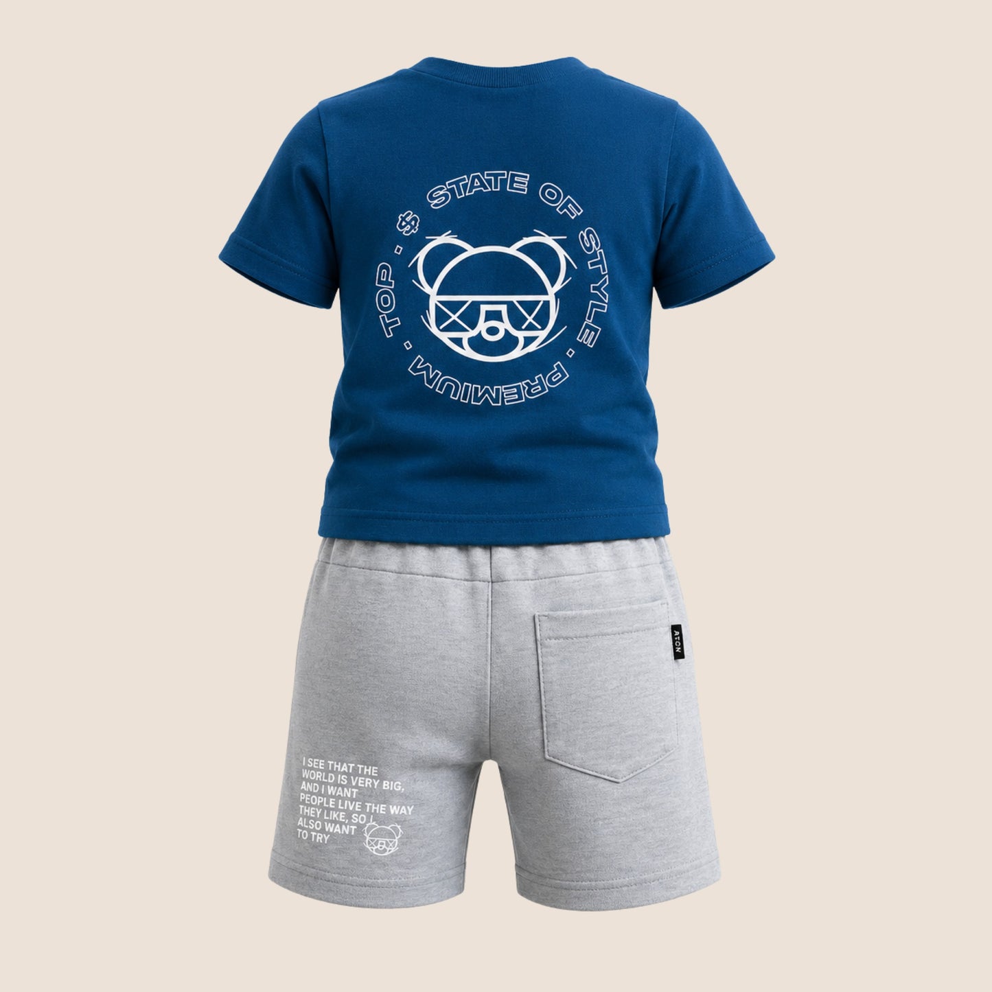SET INFANTIL CON ESTAMPADO DIVERTIDO AMÉN