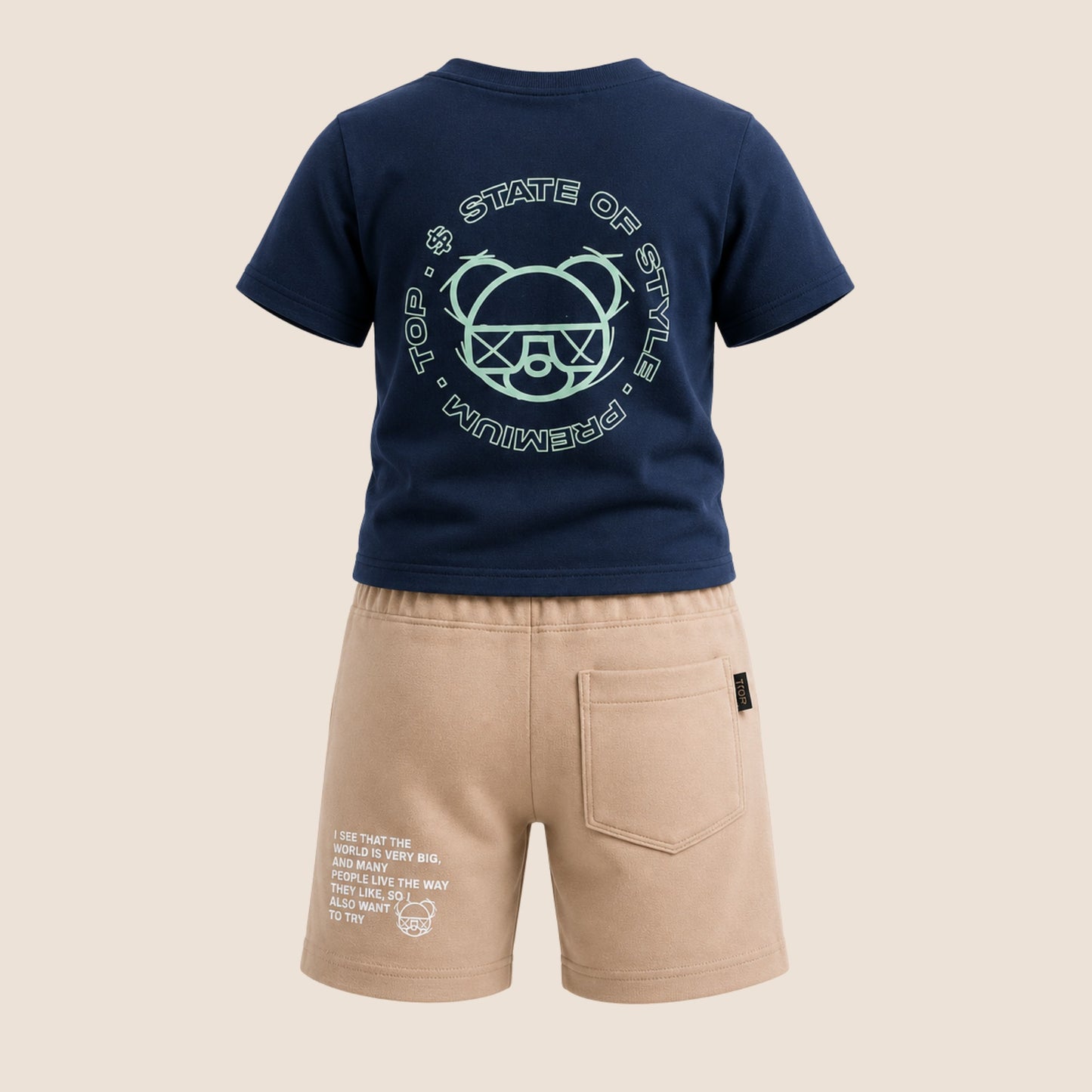 SET INFANTIL CON ESTAMPADO DIVERTIDO AMÉN