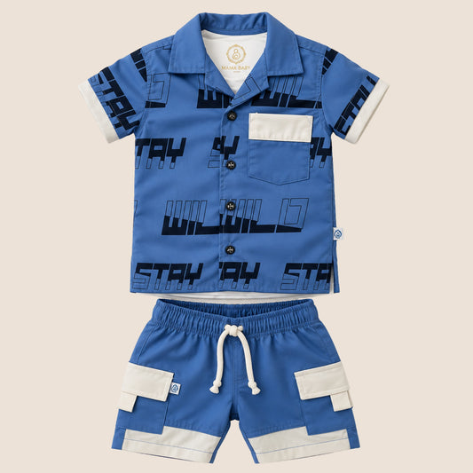 CONJUNTO 3 PIEZAS STAY WILD-AZUL