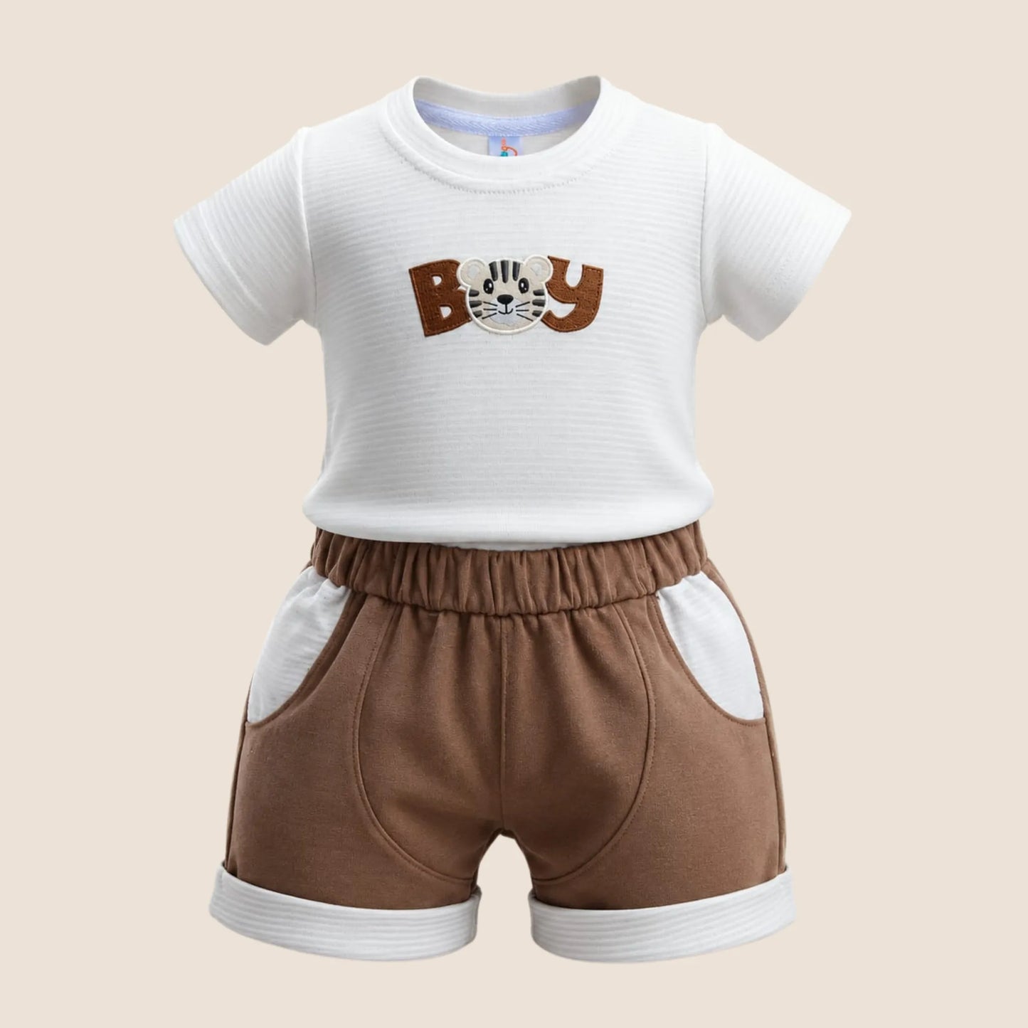 ⭕️ CONJUNTO INFANTIL BABY BOY CAFÉ