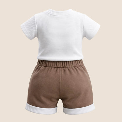 ⭕️ CONJUNTO INFANTIL BABY BOY CAFÉ