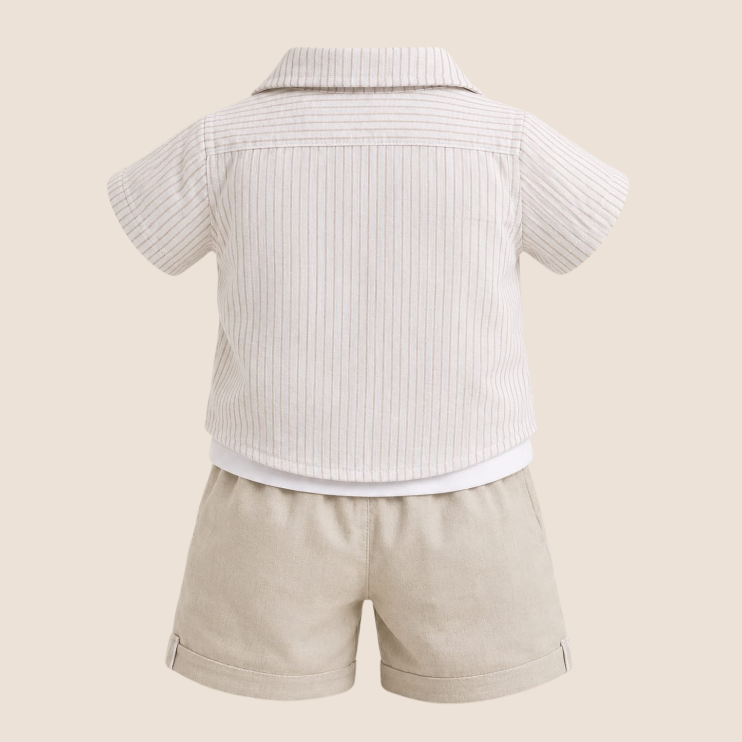 CONJUNTO CEBRITA A RAYAS BEIGE