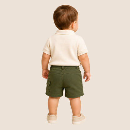 SET  SHORT Y CAMISA TEJIDA TIPO POLO