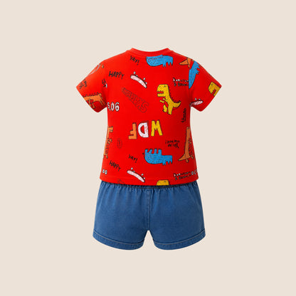 CONJUNTO EUROPEO SHORT DENIM DINO - LOSAN