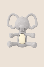 MORDEDERO EN SILICONA DISEÑO ELEFANTE - GRIS