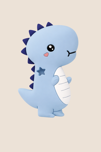 RASCAENCIAS DE SILICONA DISEÑO DINOSAURIO - AZUL