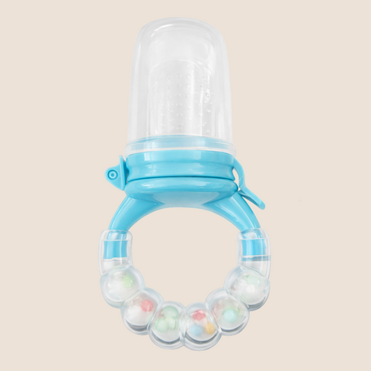 ALIMENTADOR DE FRUTAS Y VERDURAS CON MORDEDERO - AZUL