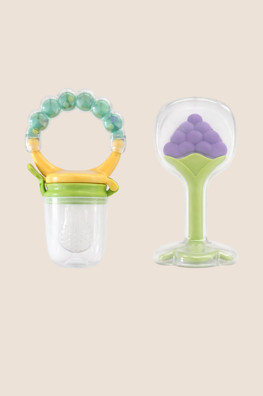 ALIMENTADOR DE FRUTAS Y VERDURAS CON RASCAENCIAS DISEÑO - UVA - VERDE Y AMARILLO