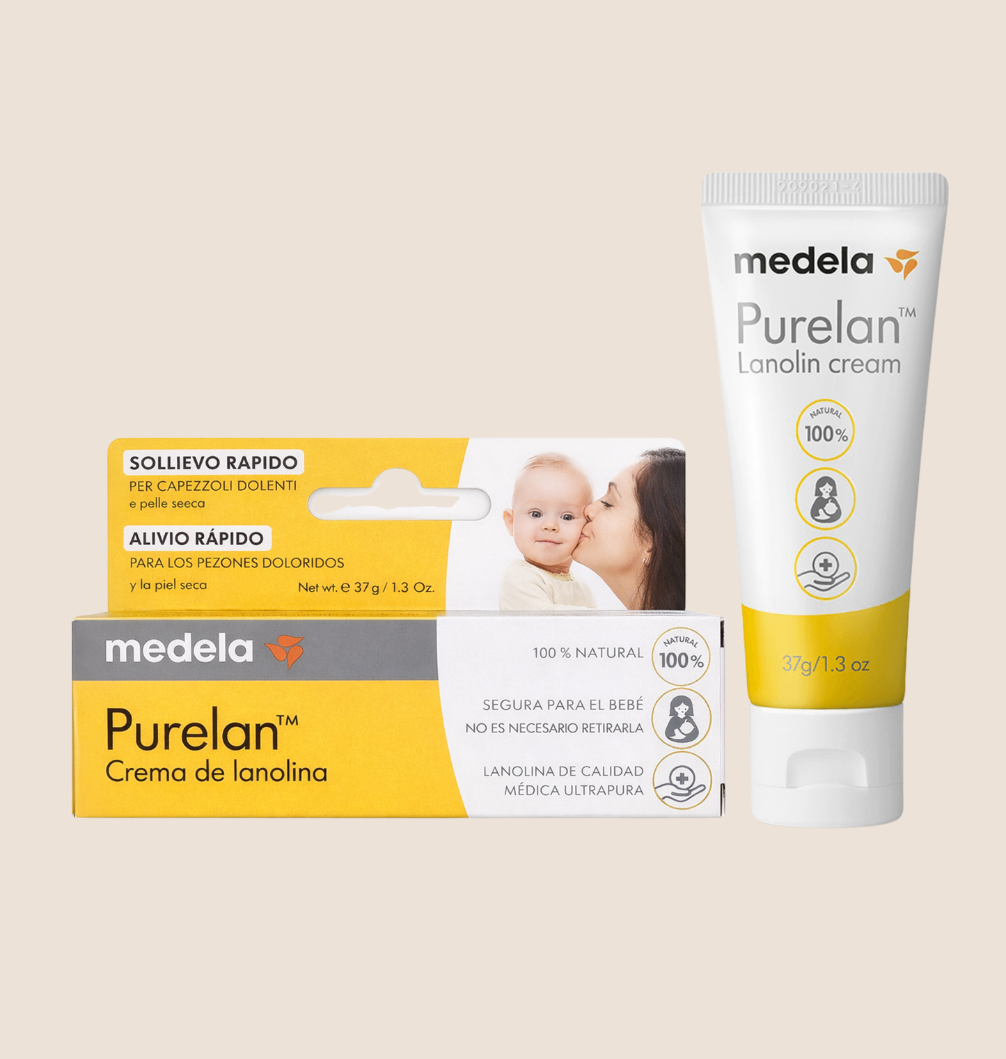 MADELA PURELAN™ - CREMA DE LANOLINA - 100% NATURAL - CONT. 37g