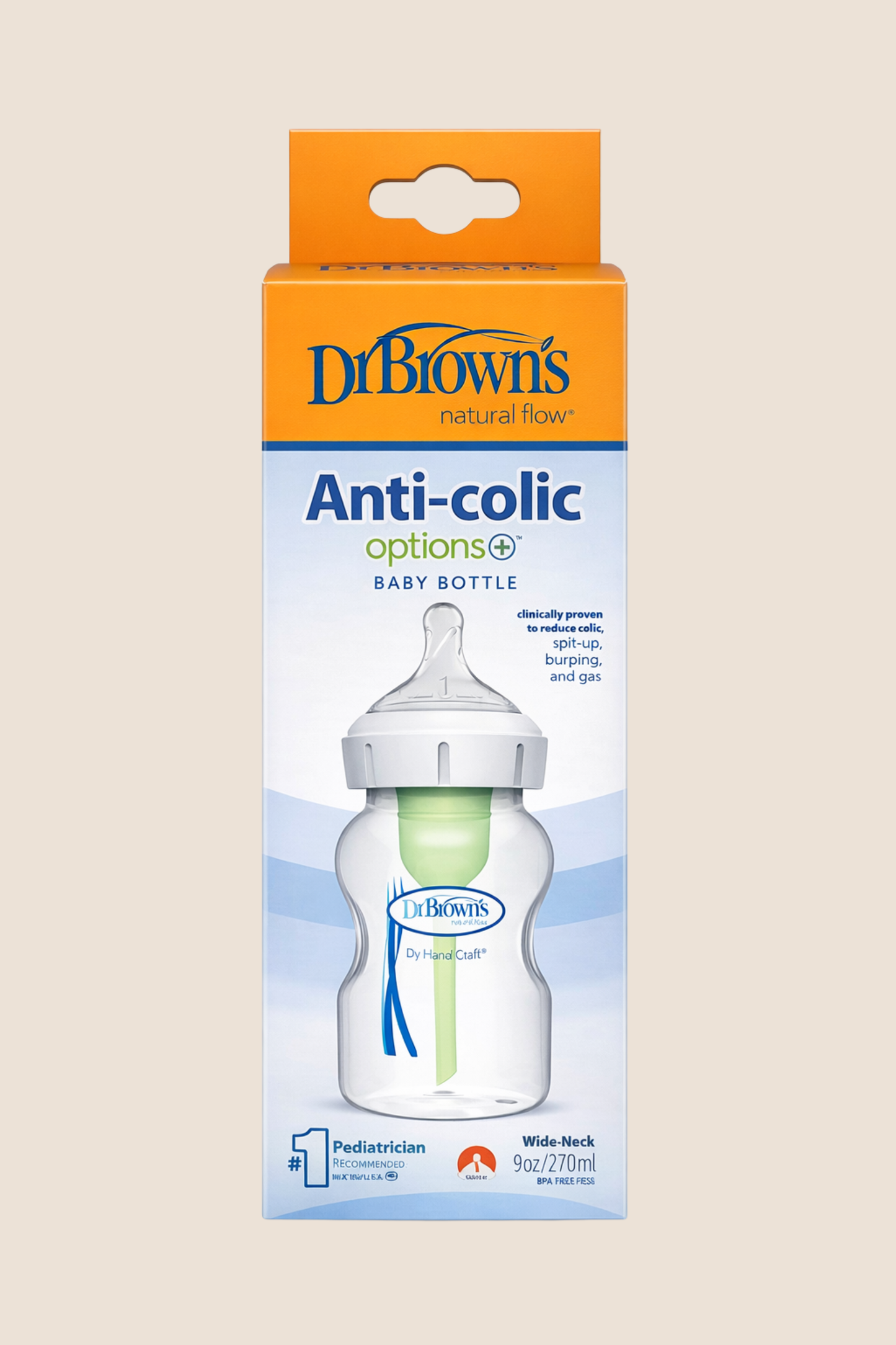 TETERO DR. BROWN’S OPTION+ - BOCA ANCHA - 270ML / 9oZ
