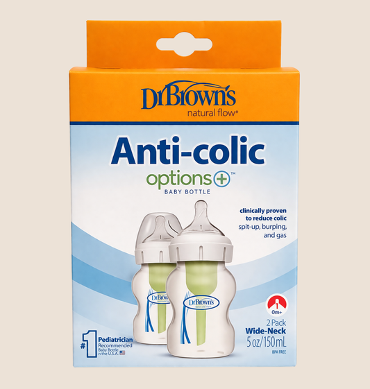 TETERO DR. BROWN’S OPTION+ Y ANTI-COLIC WIDE-NECK - PACK X2 (150ML / 5oZ)