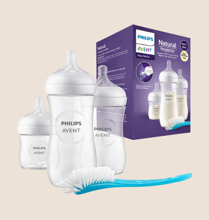 SET TETEROS PHILIPS AVENT NATURAL RESPONSE RECIEN NACIDO 4 PIEZAS