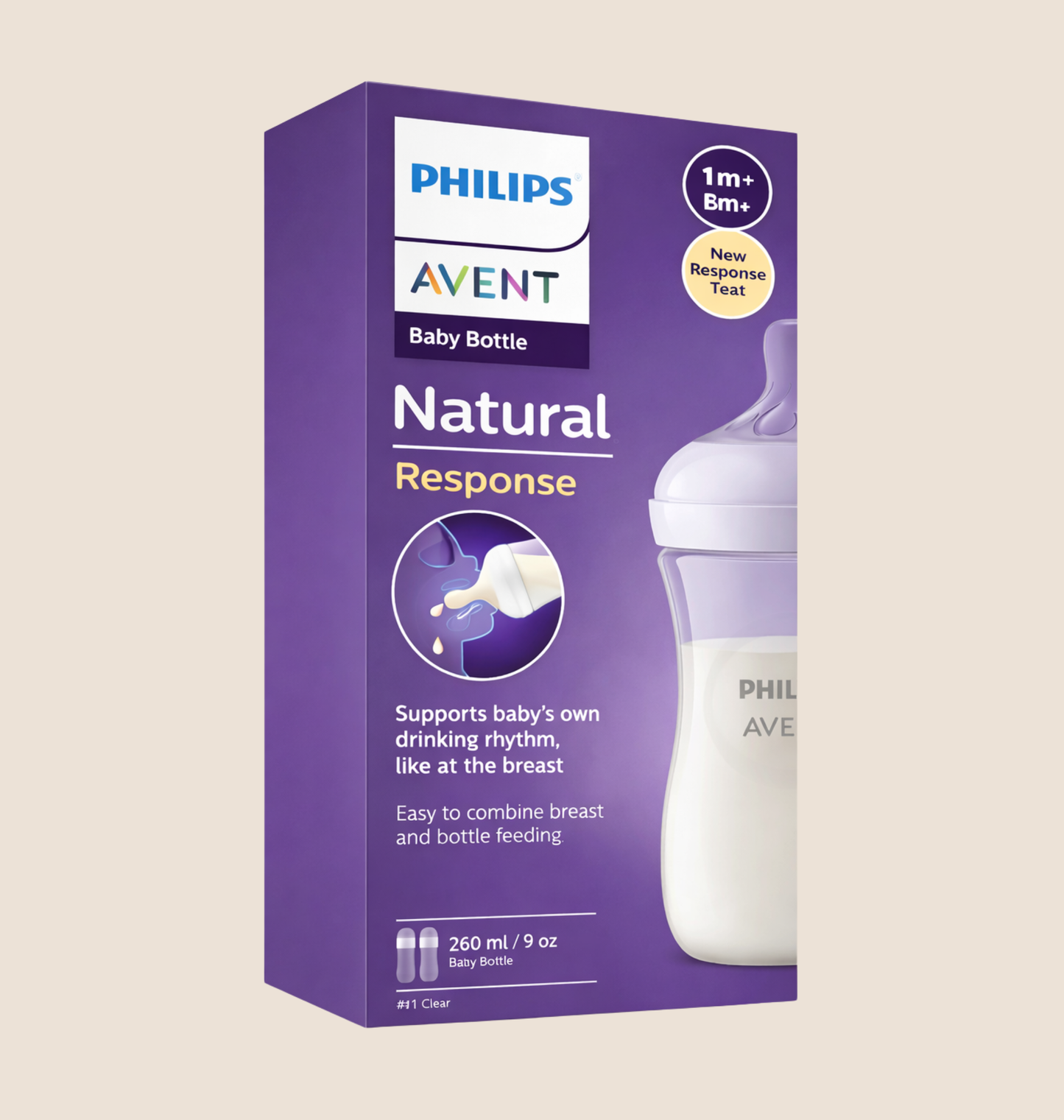 TETERO PHILIPS AVENT NATURAL RESPONSE 260ML (9 Oz)