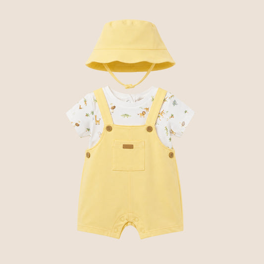 CONJUNTO PETO + GORRO SAFARI PARA BEBÉ