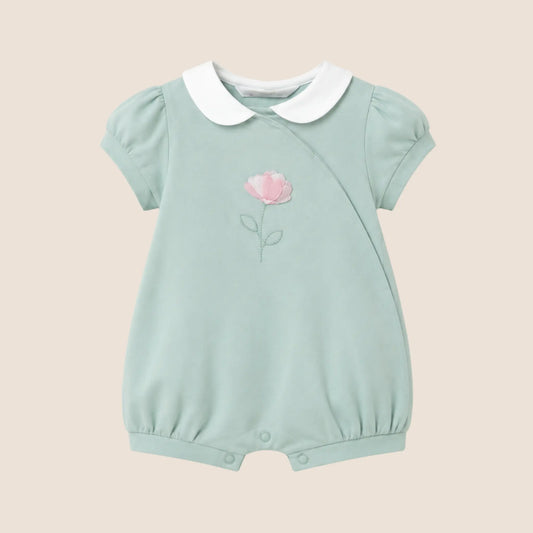 CONJUNTO 3 PIEZAS FLORAL PARA BEBÉ